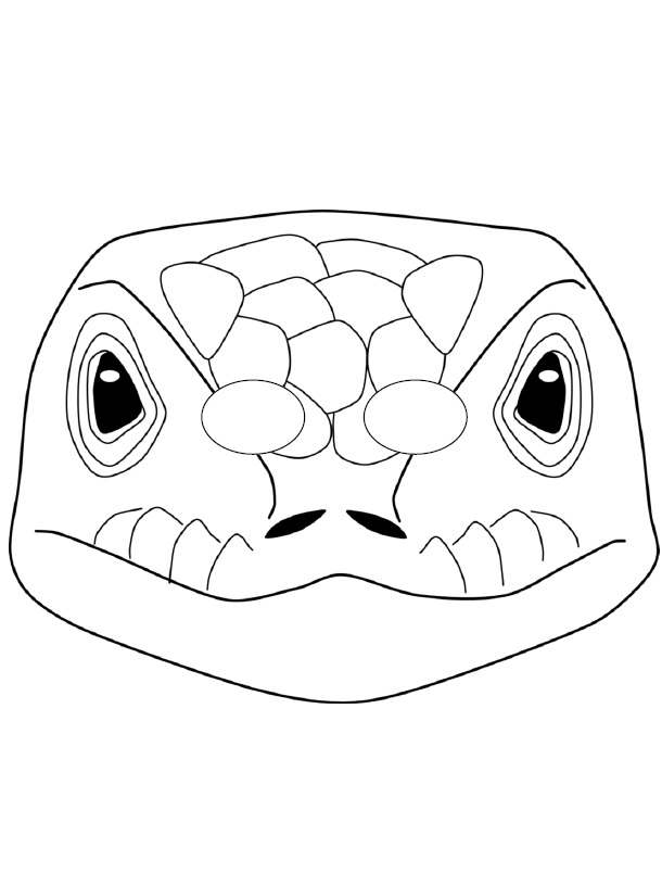 çocuklar için hazır kağıttan Yılan maskesi şablonu